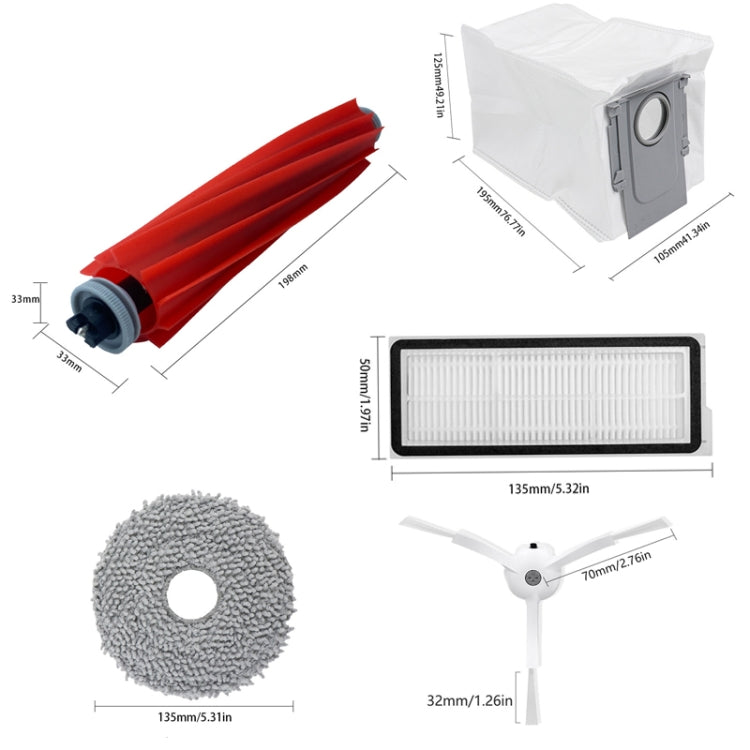 Main Brush Cover White For Roborock Qrevo Pro / Qrevo MaxV Vacuum Robot Accessories