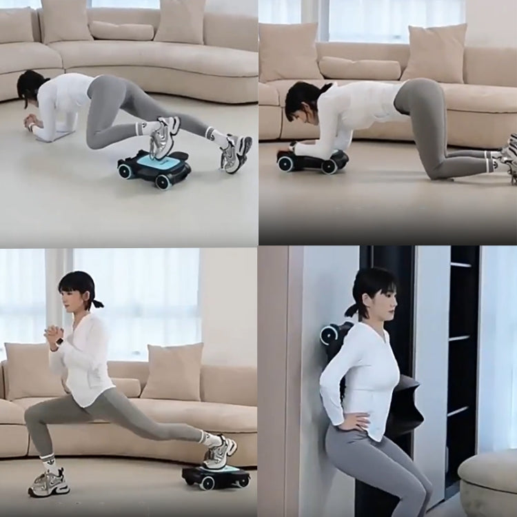 CHANGFENG Four-wheel Abdominal Roller With Elbow Support & Phone Bracket Fitness Equipment - Pink