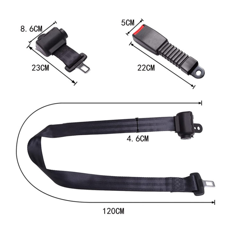 Automobile Two-point Safety Belt Automatic Semi-enclosed Retractor - 20cm Semi-enclosed Base