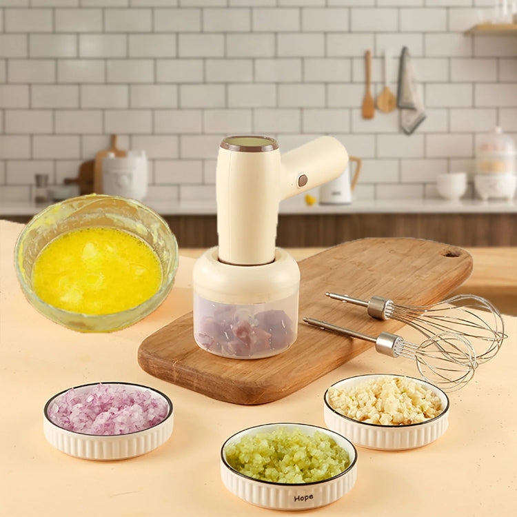2 in 1 Portable Wireless Garlic Chopper Egg Beater Mixer Cooking Machine