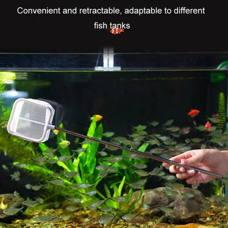 3D Fish Tank Fishing Net Stainless Steel Retractable Fish Shrimp Fish Net Pocket, Color: Square White
