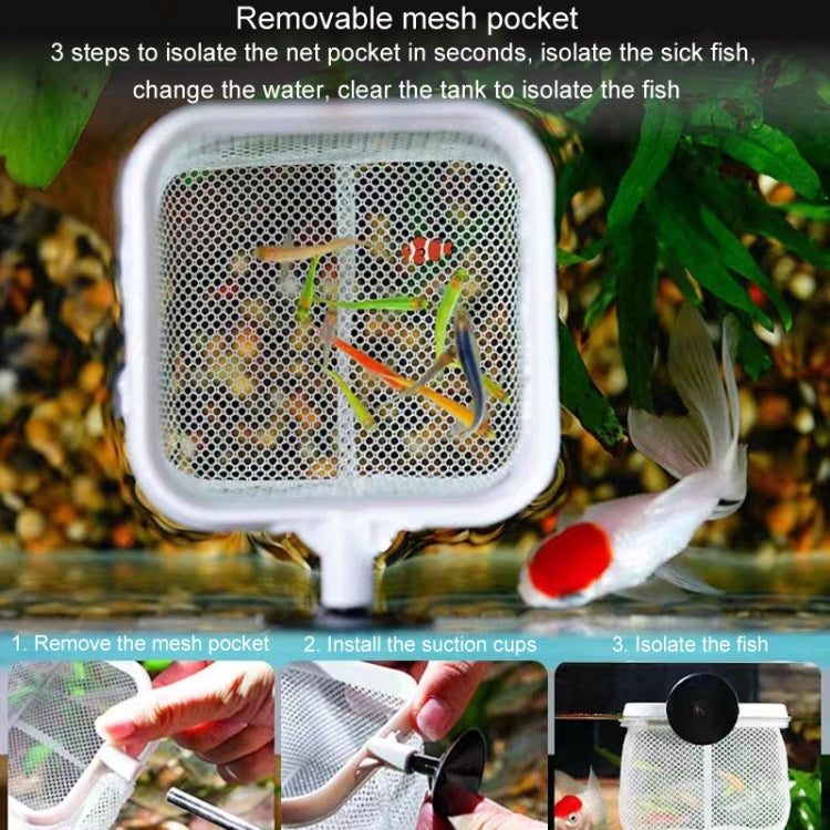 3D Fish Tank Fishing Net Stainless Steel Retractable Fish Shrimp Fish Net Pocket, Color: Square Black