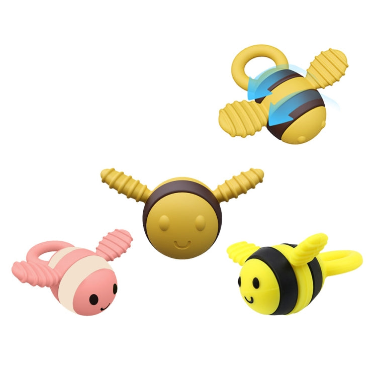 Bee Shaped Teether Teething Stick Baby Anti-Snacking Toys, Color: Yellow Black No Silk Print