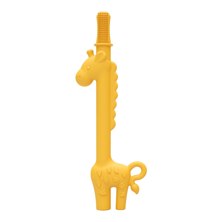 Baby Deer Toys Food Teething Sticks Silicone Giraffe - Yellow