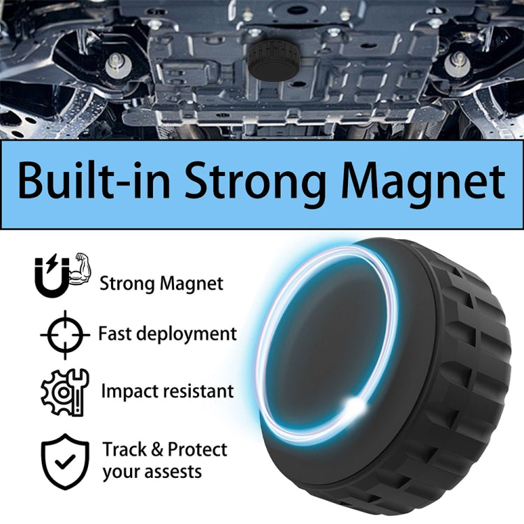 For AirTag 2nd Gen / AirTag 1st Gen PC High-Strength Magnetic Suction Waterproof Protective Cover - Black
