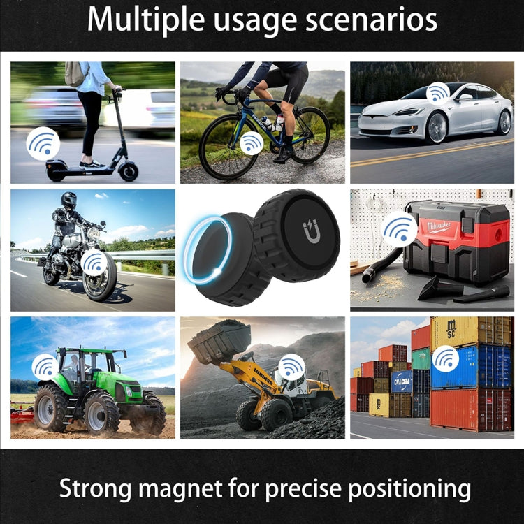 For AirTag 2nd Gen / AirTag 1st Gen PC High-Strength Magnetic Suction Waterproof Protective Cover - Black