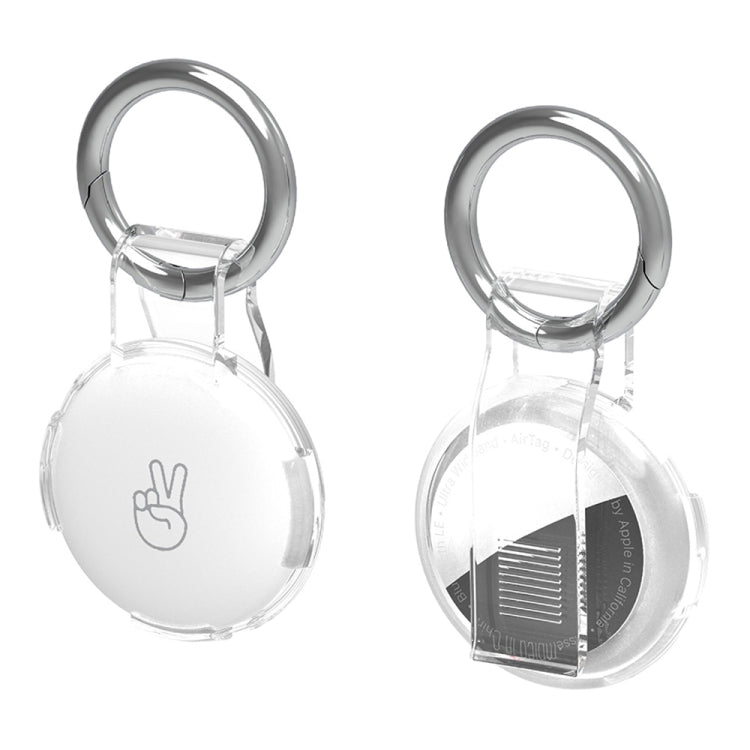 For AirTag  2nd Gen / AirTag 1st Gen Back Clip Keychain Locator Protective Case Anti-Lost Device Cover