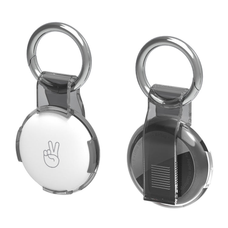For AirTag  2nd Gen / AirTag 1st Gen Back Clip Keychain Locator Protective Case Anti-Lost Device Cover