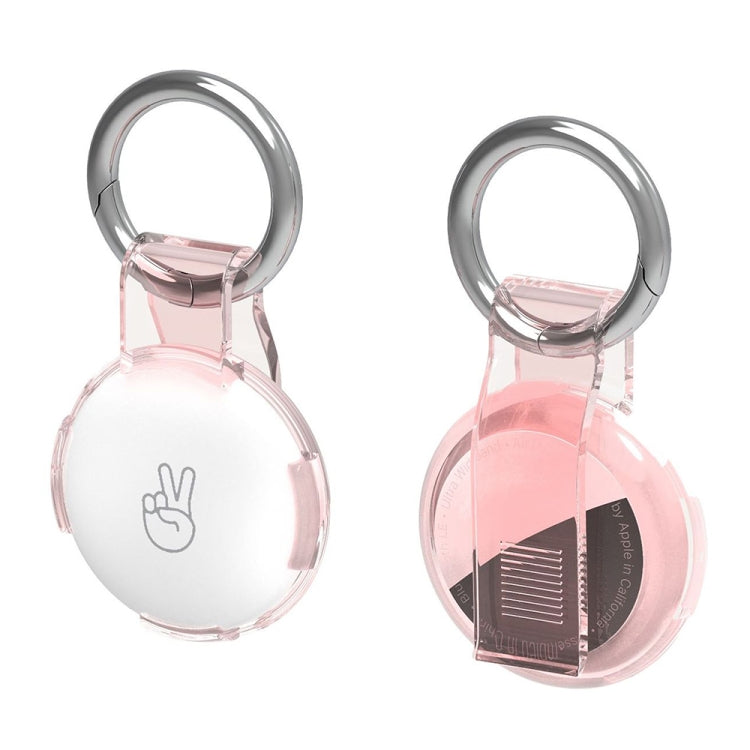 For AirTag  2nd Gen / AirTag 1st Gen Back Clip Keychain Locator Protective Case Anti-Lost Device Cover