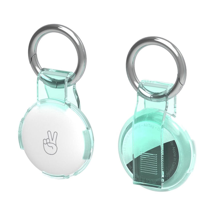 For AirTag  2nd Gen / AirTag 1st Gen Back Clip Keychain Locator Protective Case Anti-Lost Device Cover