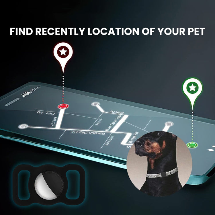 For AirTag 2nd Gen / AirTag 1st Gen Pet Collar Tracker Silicone Case Dog Anti-Lost Device Protective Cover