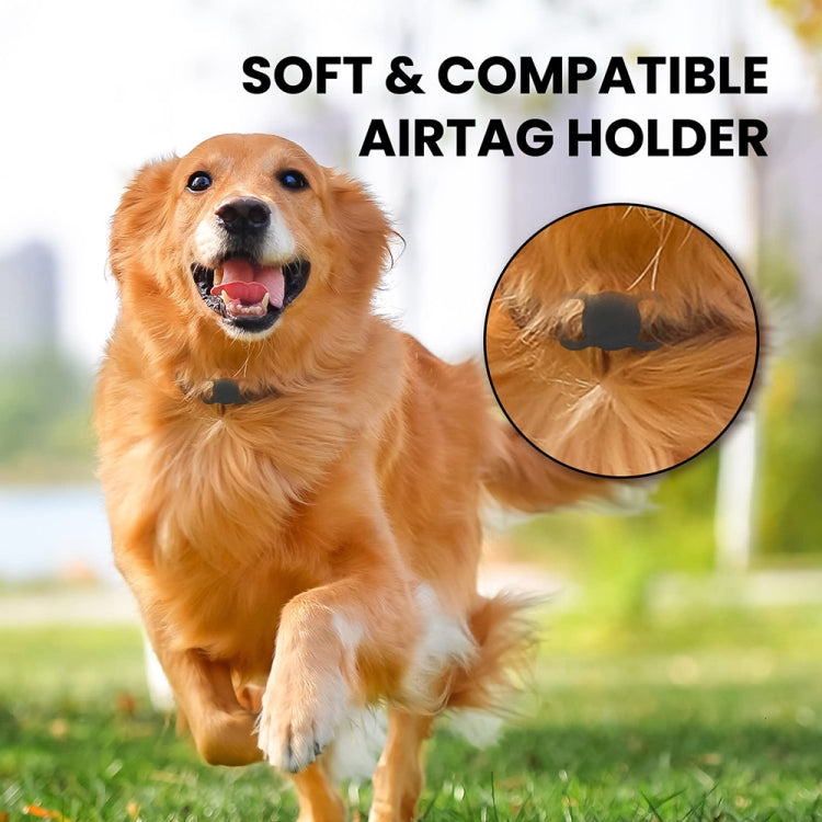 For AirTag 2nd Gen / AirTag 1st Gen Pet Collar Tracker Silicone Case Dog Anti-Lost Device Protective Cover