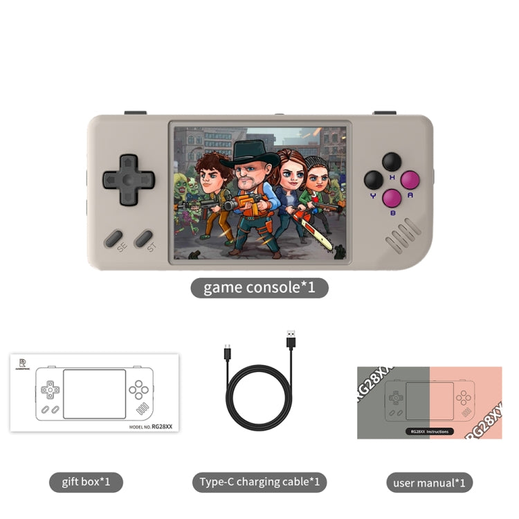 ANBERNIC RG28XX Retro Handheld Game Console 2.83-Inch IPS Screen Linux OS 64GB+128GB