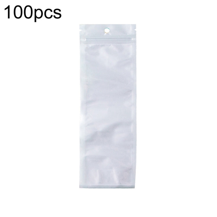 8 x 20cm 100pcs Pearlescent Film Packaging Ziplock Bag Translucent Plastic Self-Sealing Bags