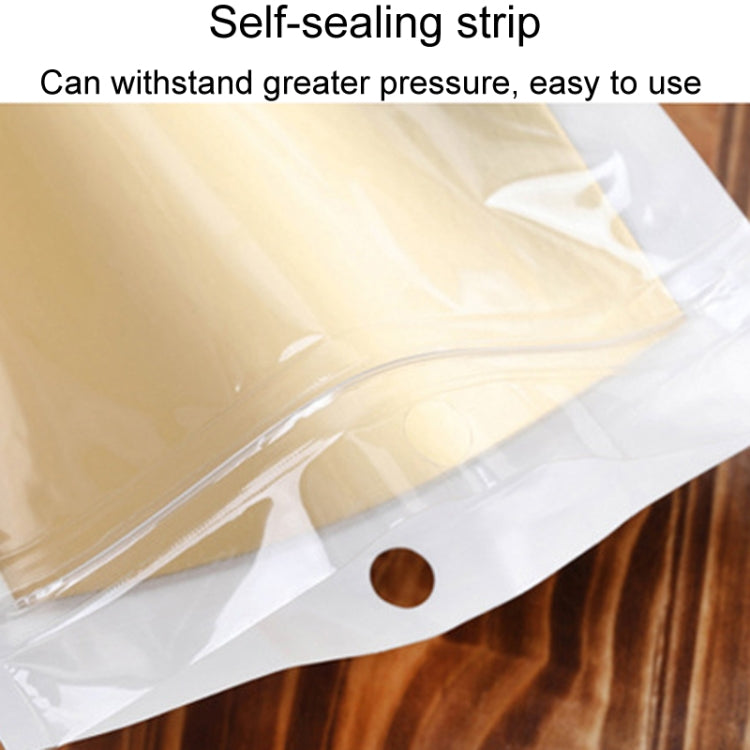 14 x 20cm 100pcs Pearlescent Film Packaging Ziplock Bag Translucent Plastic Self-Sealing Bags