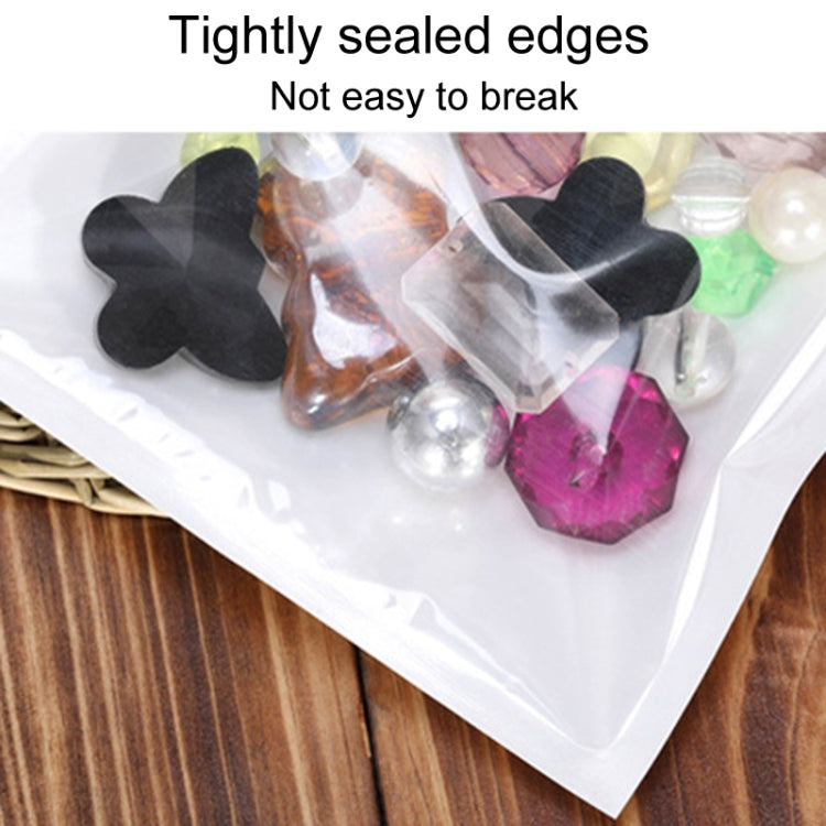 12 x 20cm 100pcs Pearlescent Film Packaging Ziplock Bag Translucent Plastic Self-Sealing Bags