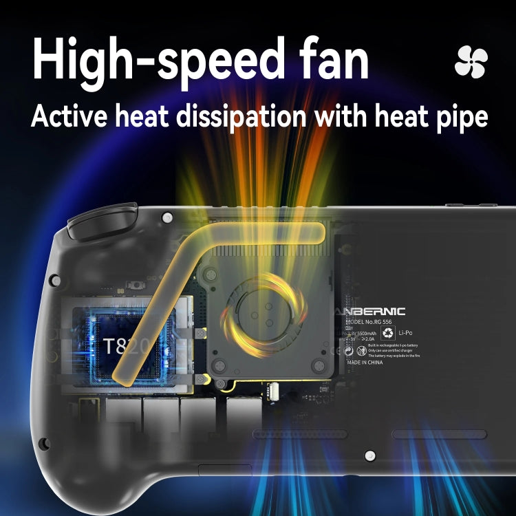 ANBERNIC RG556 Handheld Game Console Android 13 System 5.48-Inch AMOLED Screen WIFI Bluetooth Game Player 128GB+128GB
