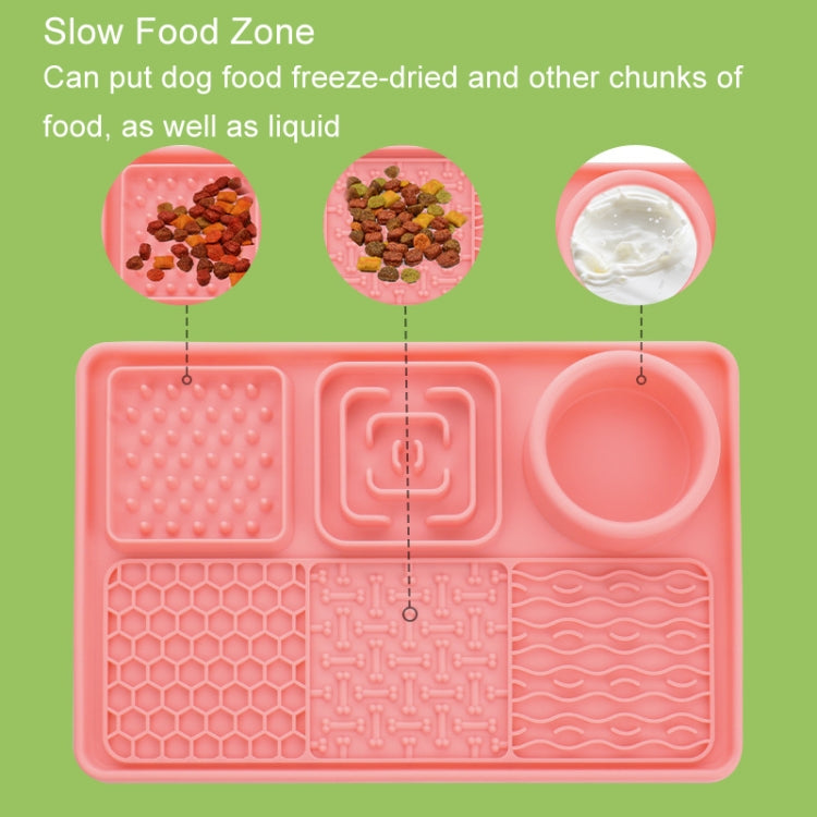 Rectangular Silicone Suction Cup Pet Dog Slow Food Pad