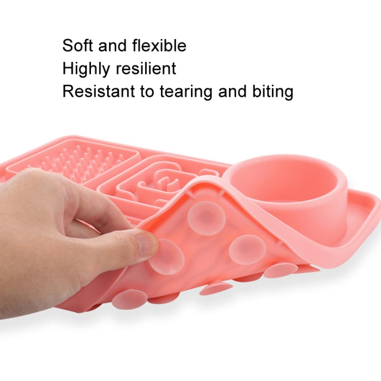 Rectangular Silicone Suction Cup Pet Dog Slow Food Pad