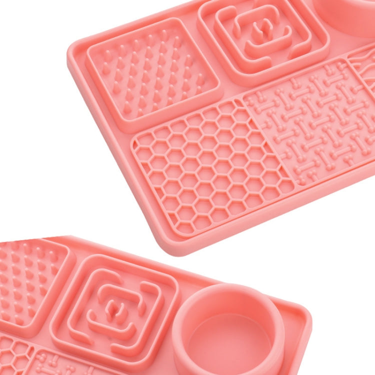 Rectangular Silicone Suction Cup Pet Dog Slow Food Pad