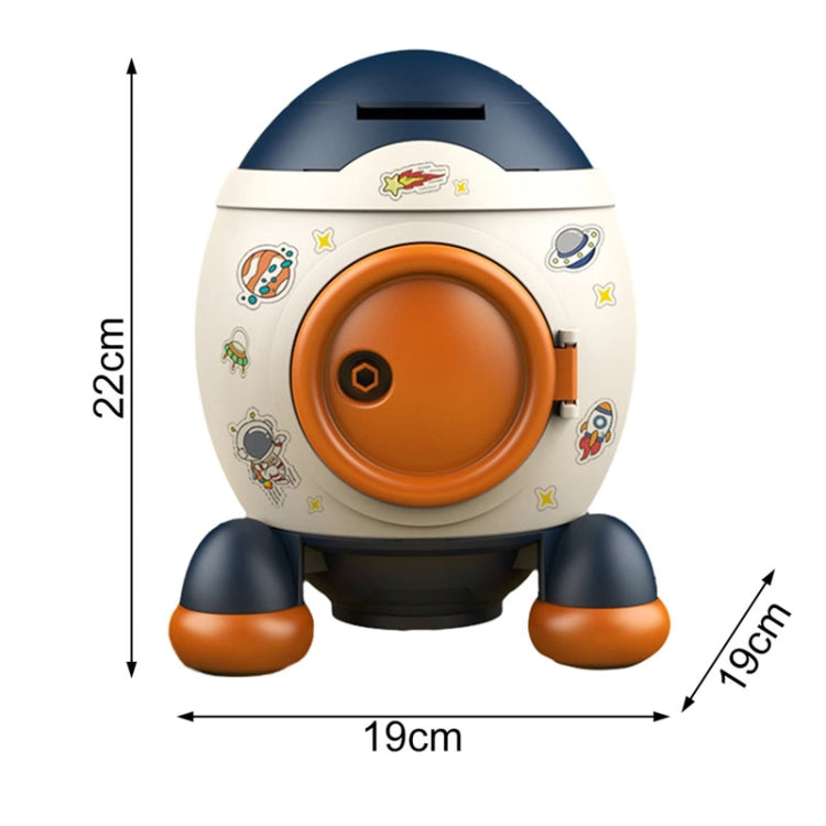 Children Cartoon Rocket Money Bank Savings Bank Ornament Gifts For Boys And Girls