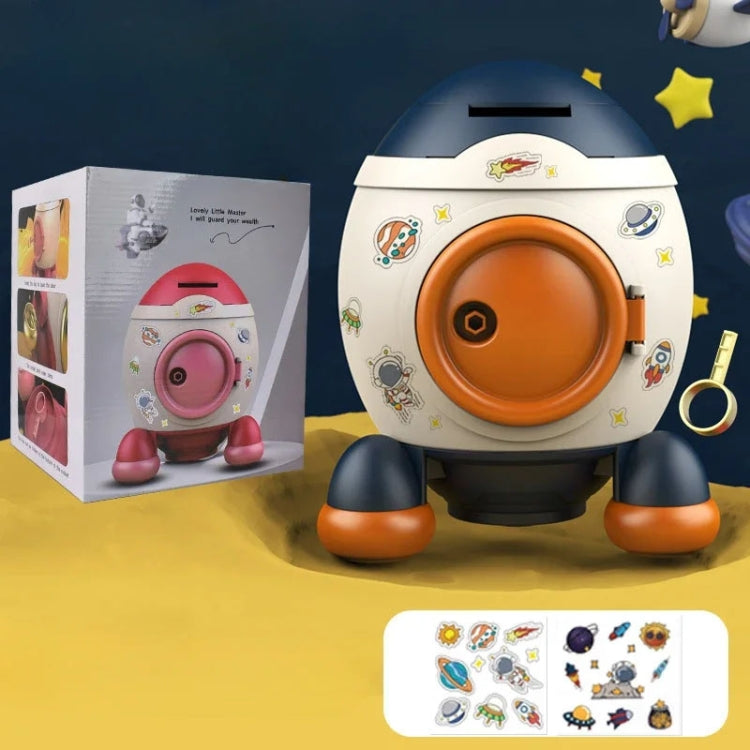 Children Cartoon Rocket Money Bank Savings Bank Ornament Gifts For Boys And Girls