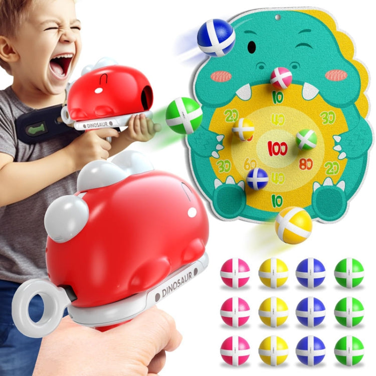 Children Dinosaur Sticky Balls Target Shooting Parent-child Interactive Outdoor Sports Toy, Color: Dinosaur Red