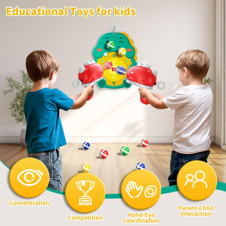 Children Dinosaur Sticky Balls Target Shooting Parent-child Interactive Outdoor Sports Toy, Color: Dinosaur Red