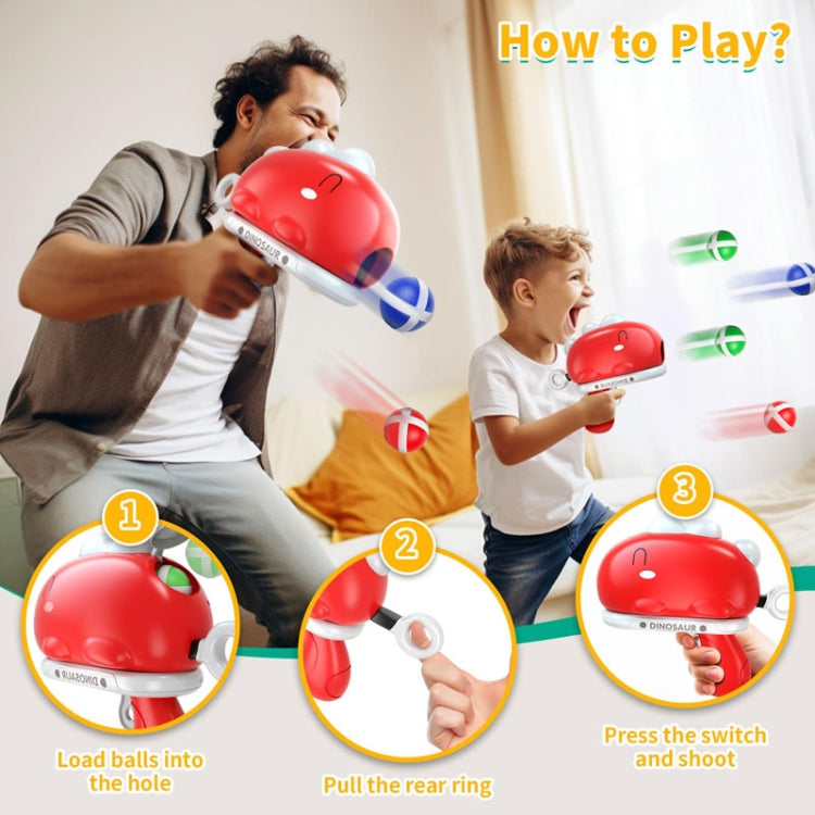Children Dinosaur Sticky Balls Target Shooting Parent-child Interactive Outdoor Sports Toy, Color: Dinosaur Red
