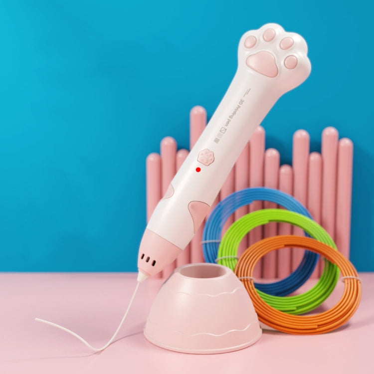Cat Claw USB Charging Low Temperature 3D Printing Pen Children DIY Graffiti 3D Painting Pen