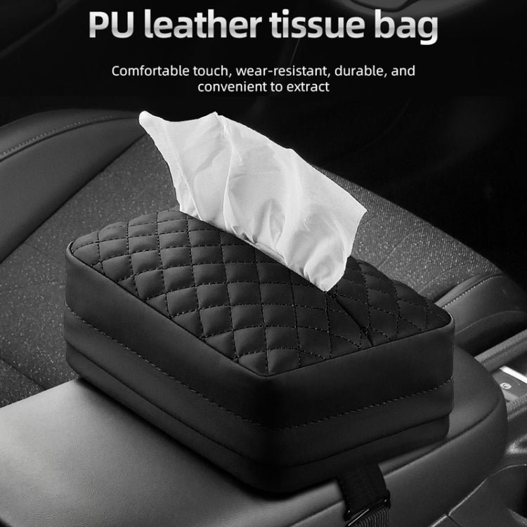 Car Sun Visor Armrest Box Back Hanging Tissue Box