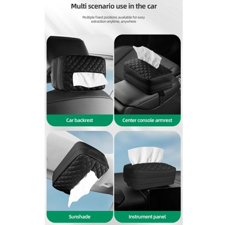 Car Sun Visor Armrest Box Back Hanging Tissue Box