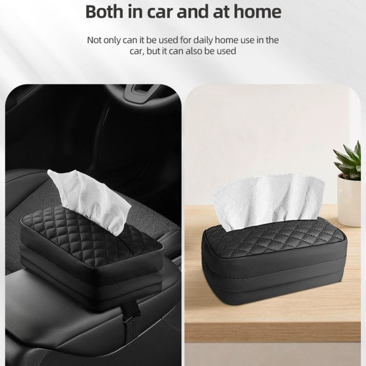 Car Sun Visor Armrest Box Back Hanging Tissue Box