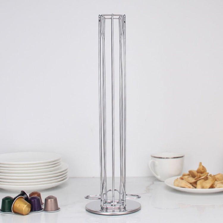 Home Capsule Coffee Rack Electroplated Iron Capsule Storage Stand - 360 Degree Rotation