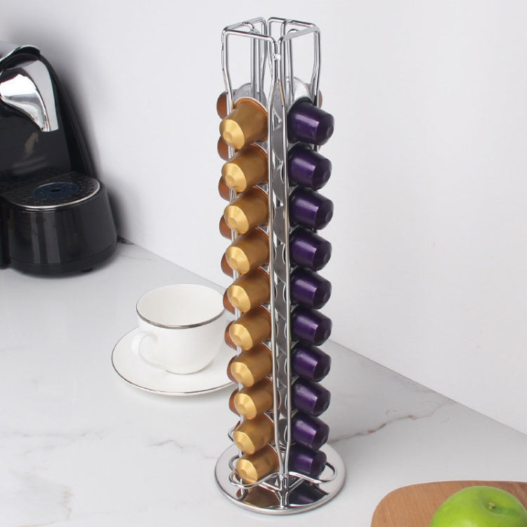 Home Capsule Coffee Rack Electroplated Iron Capsule Storage Stand - 360 Degree Rotation