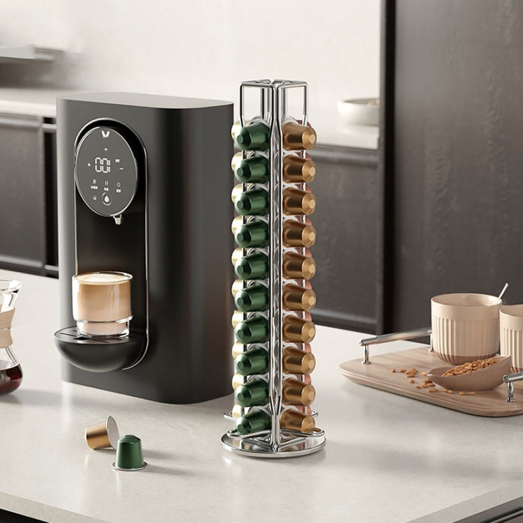 Home Capsule Coffee Rack Electroplated Iron Capsule Storage Stand - 360 Degree Rotation