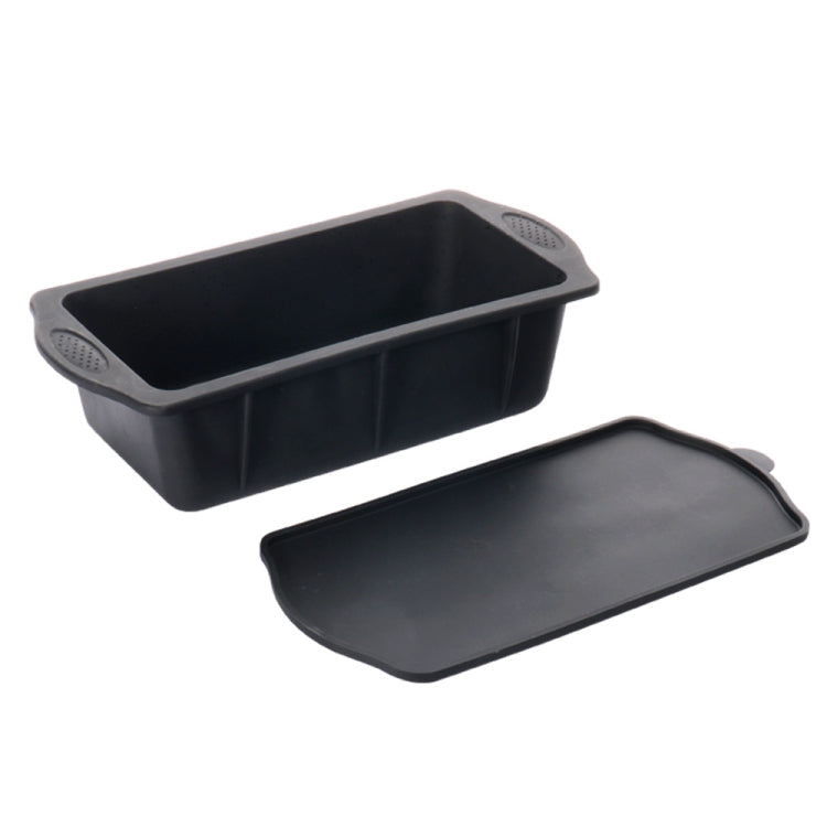 Silicone Ice Lattice Molds Ice Storage Box With Lid, Specification: With Lid 1.5L  - Black