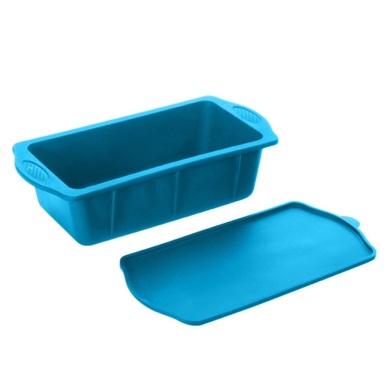 Silicone Ice Lattice Molds Ice Storage Box With Lid, Specification: With Lid 1.5L  - Blue