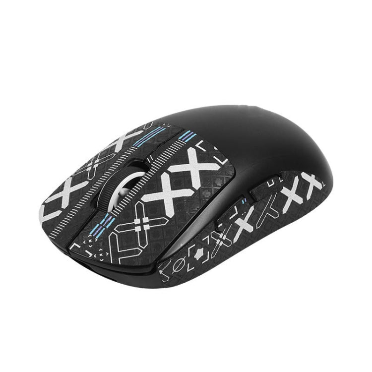 For Logitech GPW 2-Generation Mouse Anti-Slip Stickers Absorb Sweat Paste, Color: Black Print Half Surround