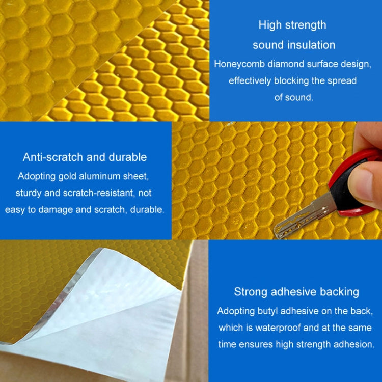 50x20cm Sewer Pipe Self-Adhesive Soundproofing Damping Sheet Car Acoustic Panel