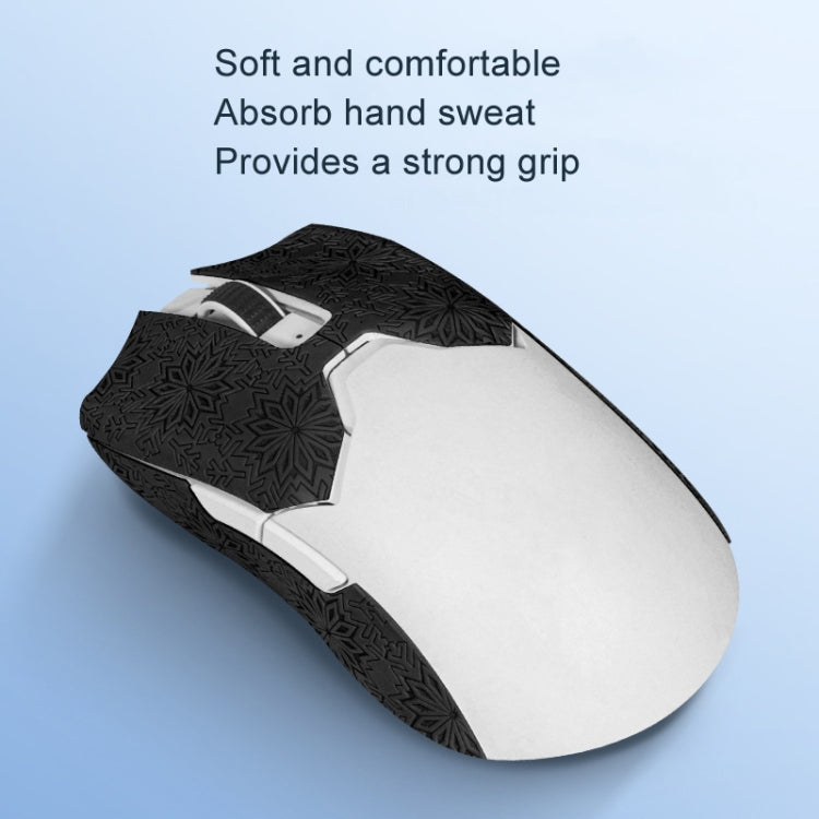 Snowflake Pattern Anti-slip Mouse Stickers For Razer Viper Mini Black Full Surround