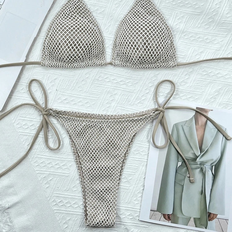 Women Halter Neck Tie Bikini Two-piece Set Female Swimsuit, Size: M