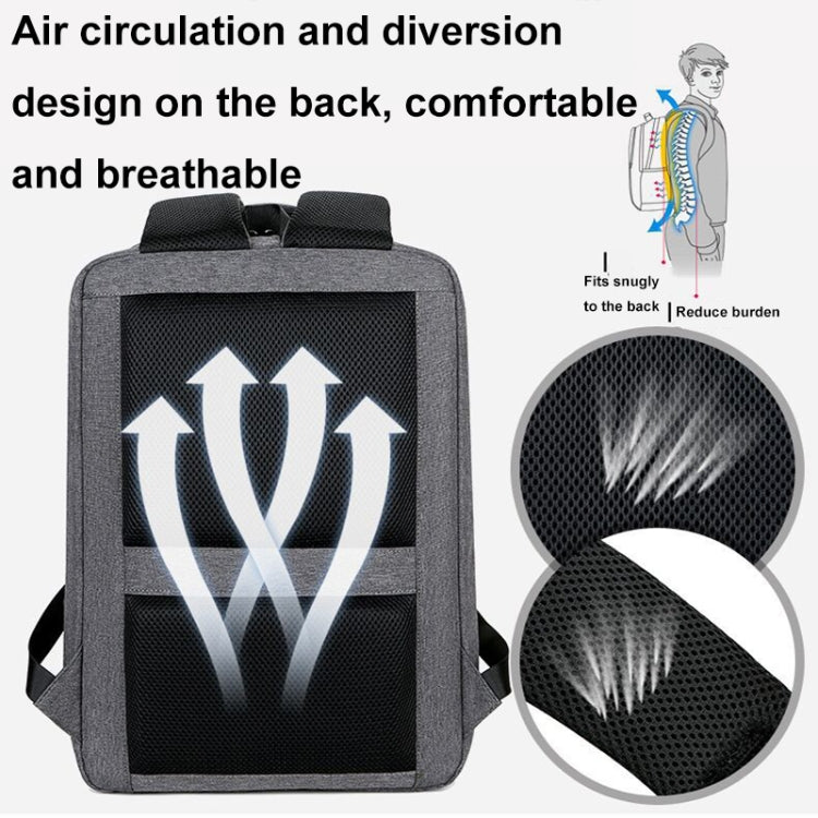 17 inch Multifunctional Waterproof Business Sports Laptop Backpack with USB Port