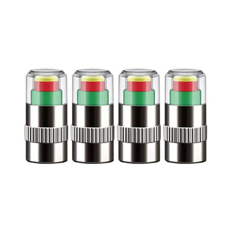 4pcs /Set Vehicle Tire Valve Caps High Precision Tire Pressure Monitoring Warning Cap, Model: Plastic Core