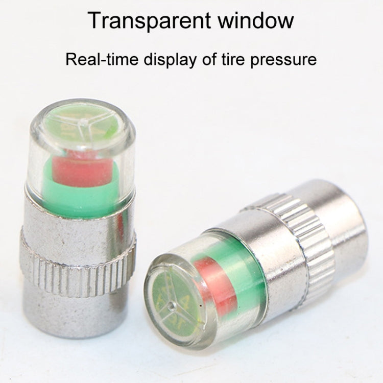 4pcs /Set Vehicle Tire Valve Caps High Precision Tire Pressure Monitoring Warning Cap, Model: Plastic Core
