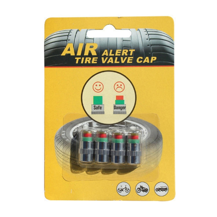 4pcs /Set Vehicle Tire Valve Caps High Precision Tire Pressure Monitoring Warning Cap, Model: Plastic Core