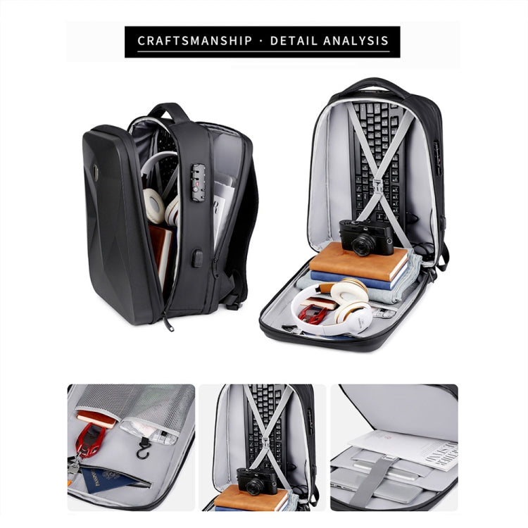17 inch Password Lock Large Capacity Waterproof Laptop Backpack with USB Port