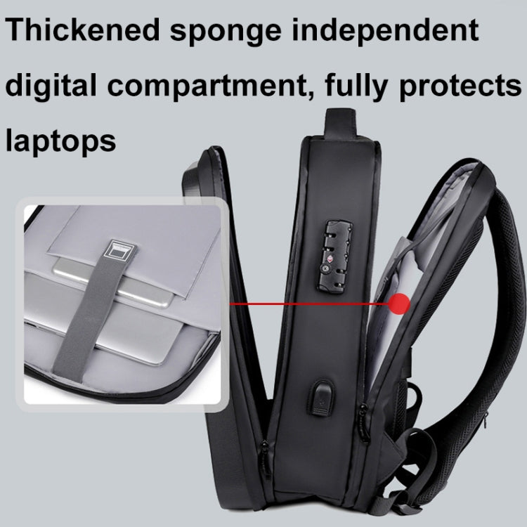17 inch Password Lock Large Capacity Waterproof Laptop Backpack with USB Port
