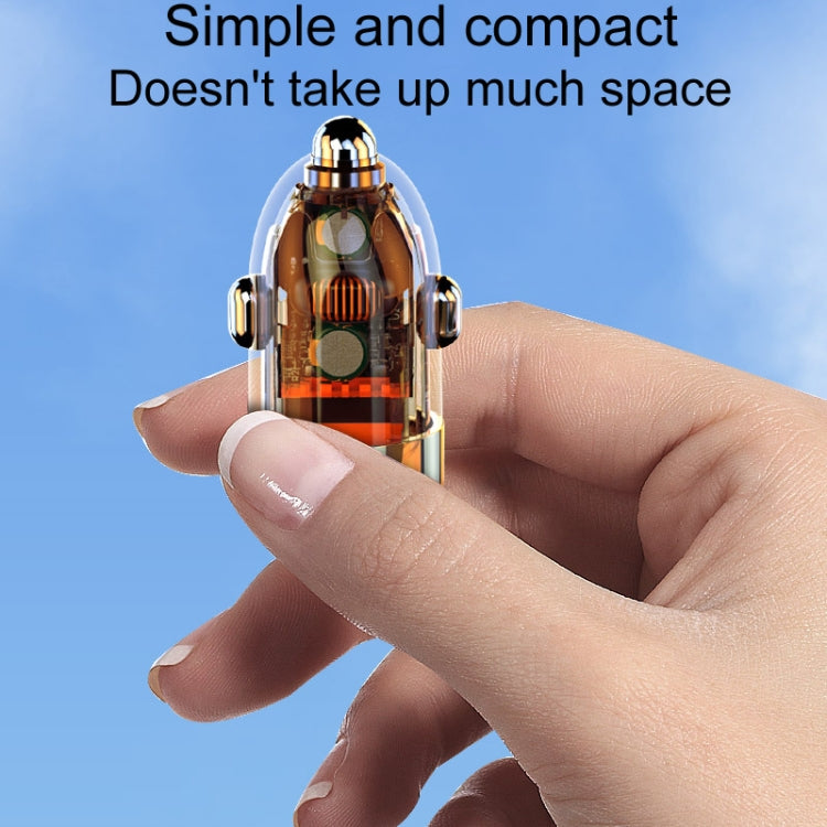 120W Vehicle Mini Invisible Dual-Port Charger Car Cigarette Lighter