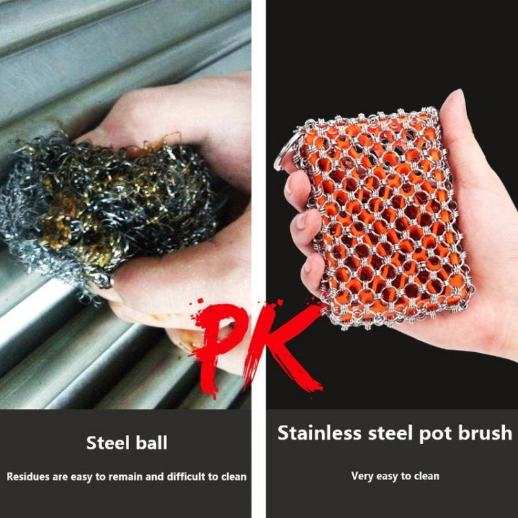 Stainless Steel High Temperature Resistant Silicone Brush Pot Cleaning Supplies, Specification: 3 Ring